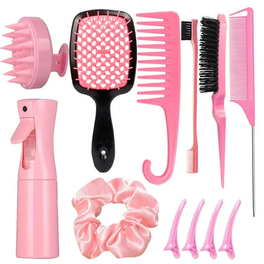 12 pcs hairstyle comb set pointed tail comb