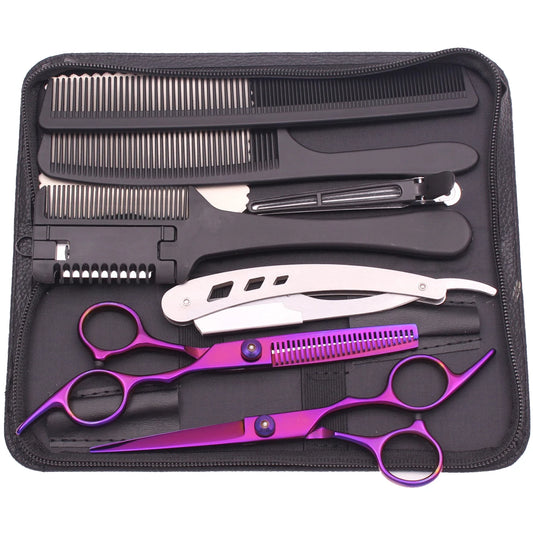 6.0'' Hairdressing Haircut Comb Razors Sets Salon Barber